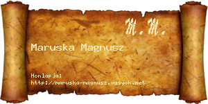 Maruska Magnusz névjegykártya